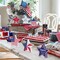 Memorial Day Decorations, 4th of July Decorations, 6Pcs Patriotic Wood Star Block Sign for Independence, Red White Blue American Fourth of July Tabletop Decor for Tiered Tray, Table, Home